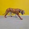 Tigre de papel maché envuelto en cuero pintado a mano, años 60, Imagen 1