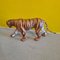 Hand-Painted Leather and Wrapped Papier-Mâché Tiger, 1960s, Image 4