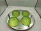 Green Glass Bowls, 1960s, Set of 4 3
