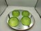 Green Glass Bowls, 1960s, Set of 4, Image 3