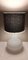 Lampe de Bureau Vintage avec Socle en Verre Blanc avec Monture en Laiton et Paravent d'Artiste Noir et Blanc Fait à la Main de Stof, 1970s 3