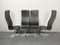 Model 316 Oxford High-Back Swivel Chairs in Black Leather by Arne Jacobsen for Fritz Hansen, Denmark, 1960, Set of 4 1