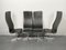 Model 316 Oxford High-Back Swivel Chairs in Black Leather by Arne Jacobsen for Fritz Hansen, Denmark, 1960, Set of 4, Image 1