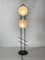 Black Lacquered Metal and Brass Floor Lamp from Maison Lunel, 1950s 8