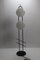Lámpara de pie de metal lacado en negro y latón de Maison Lunel, años 50, Imagen 1