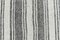 Turkish White and Black Pinstriped Kilim Runner Rug, 1960 8