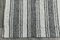 Turkish White and Black Pinstriped Kilim Runner Rug, 1960, Image 9