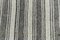 Turkish White and Black Pinstriped Kilim Runner Rug, 1960, Image 7