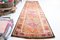 Orange and Pink Wool Herki Runner Rug, 1960s 2