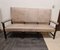 Sofa in Brass Lacquered Wood and Leather 1