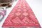 Pink and Red Geometric Runner Rug, 1960s, Image 5