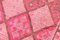 Alfombra de pasillo geométrica en rosa y rojo, años 60, Imagen 8