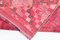 Alfombra de pasillo geométrica en rosa y rojo, años 60, Imagen 15