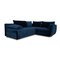 Medina Corner Sofa with Chaise Longue in Blue Velvet from IconX Studios, Image 6