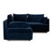 Medina Corner Sofa with Chaise Longue in Blue Velvet from IconX Studios, Image 7