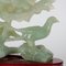 Skulptur mit Vögeln und Pfingstrosen in Jade 5