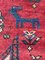 Shahsavan Tribal Manufaktur Teppich mit rotem Hintergrund und zoomorphen Motiven, 1890er 15
