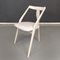 Mid-Century Italian Modern White Wood and Fabric Chairs, 1960s, Set of 6, Image 3