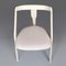 Mid-Century Italian Modern White Wood and Fabric Chairs, 1960s, Set of 6 7