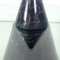Runder italienischer Couchtisch aus Glas mit konischem Gestell aus schwarzem Marmor, 1980er 10