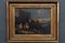 Escena de animales y pastor, siglo XVIII, óleo sobre lienzo, enmarcado, Imagen 1