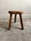 Vintage Wooden Stool, France, 1940s 2