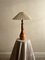 Lámpara de mesa brutalista de madera con bordes naturales con detalles torneados, Francia, años 50, Imagen 2