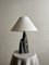 British Brutalist Green Slate Table Lamp, 1950s, Image 1