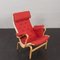 Vintage Pernilla Lounge Chair in Red Wool by Bruno Mathsson for Dux, 1960s 7