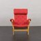 Vintage Pernilla Lounge Chair in Red Wool by Bruno Mathsson for Dux, 1960s 8