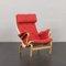 Vintage Pernilla Lounge Chair in Red Wool by Bruno Mathsson for Dux, 1960s 1