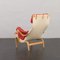 Vintage Pernilla Lounge Chair in Red Wool by Bruno Mathsson for Dux, 1960s 5