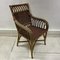 French Wicker Carver Armchair , 1970s 4