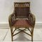 French Wicker Carver Armchair , 1970s 1