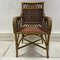 French Wicker Carver Armchair , 1970s, Image 7