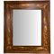 Worn Mirror with Brown-Gold Frame, 1980s 1
