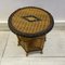 French Wicker 2 Tone Occasional Table, 1970s 4