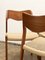 Mid-Century Danish Model 71 Chairs in Teak by Niels O. Møller for J.L. Møllers Furniture Factory, 1950, Set of 4 10