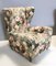 Vintage Floral Fabric Wingback Armchairs by Paolo Buffa, 1950s, Set of 2 9