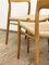 Mid-Century Danish Model 75 Chairs in Oak by Niels O. Møller for JL Møllers Furniture Factory, 1950s, Set of 4 11