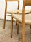 Sedie modello 75 Mid-Century in quercia di Niels O. Møller per JL Møllers Furniture Factory, Danimarca, anni '50, set di 4, Immagine 11