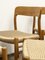 Mid-Century Danish Model 75 Chairs in Oak by Niels O. Møller for JL Møllers Furniture Factory, 1950s, Set of 4 8