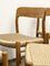 Mid-Century Danish Model 75 Chairs in Oak by Niels O. Møller for JL Møllers Furniture Factory, 1950s, Set of 4, Image 8