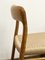 Mid-Century Danish Model 75 Chairs in Oak by Niels O. Møller for JL Møllers Furniture Factory, 1950s, Set of 4, Image 9