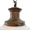 Lámpara colgante inglesa de opalino, años 40, Imagen 8