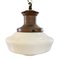 English Opaline Pendant Light, 1940s 7