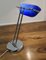 Mid-Century Cobalt and Chrome Glass Library Desk Lamp, 1970s, Image 5