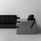 Five-Seater Corner Sofa in Black and Plastic Velvet, 1970s 5