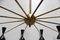 Mid-Century Italian Brass and Black Metal Chandelier, 1950s, Image 10