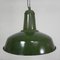 Industrial Hanging Lamp with Enamelled Steel Shade, 1950s 18
